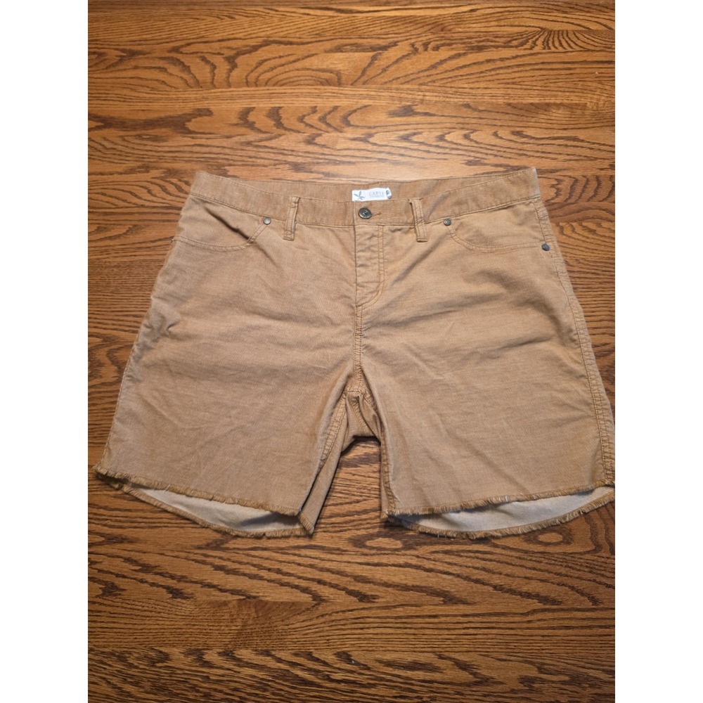 Carve Designs Oahu Corduroy Shorts Womens Size 10 Mustard Brown 6" Inseam